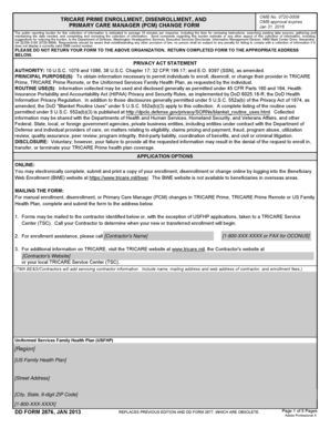 TRICARE Prime Enrollment Form