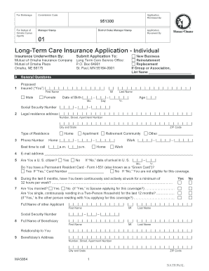 Long-Term Care Insurance Application
