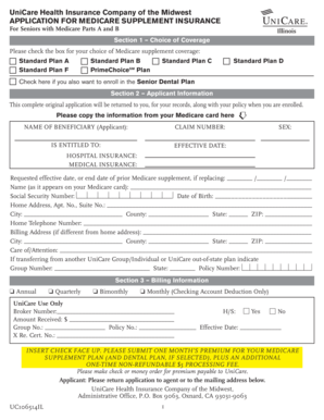 Medicare Supplement Insurance Application