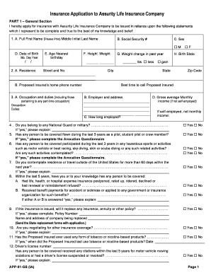 Iowa Graded Benefit Disability Income Insurance Application