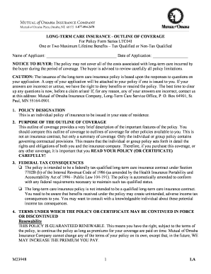 Long-Term Care Insurance Outline of Coverage