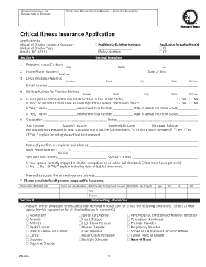 Mutual of Omaha Critical Illness Application