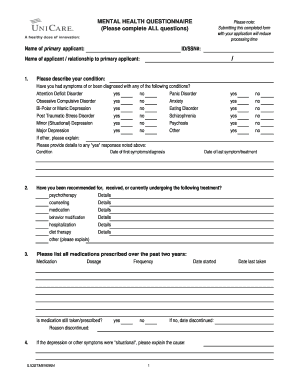 Mental Health Questionnaire