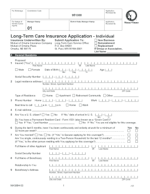 Long-Term Care Insurance Application