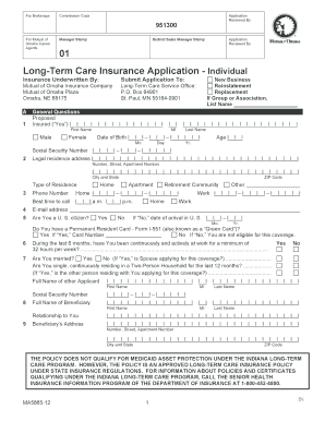 Long-Term Care Insurance Application