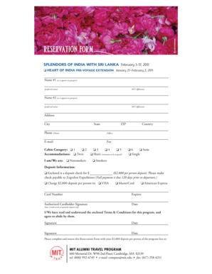 Travel Reservation Form