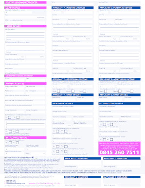 UK Secured Loan Application Form