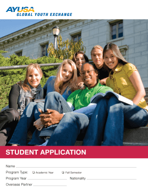 Student Application for AYUSA Academic Year Program