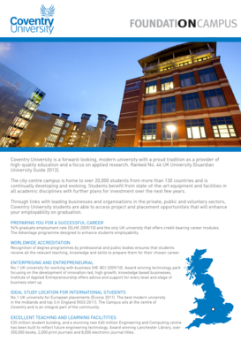 Coventry University Application Form