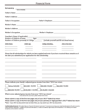 Scholarship Application Form