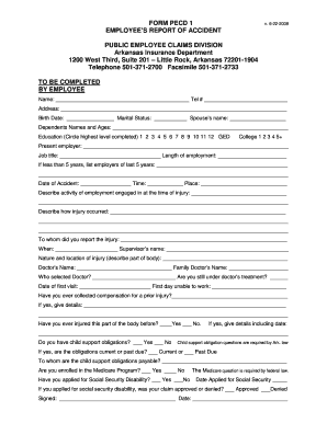 Employee's Report of Accident