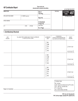 California Form 497 Contribution Report