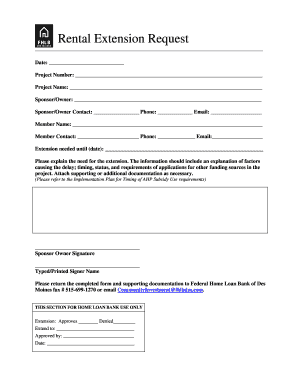 Rental Extension Request Form