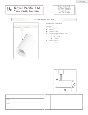 Royal Pacific Ltd. Product Specification