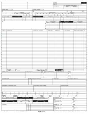 UB-04 CMS-1450 Medical Claim Form