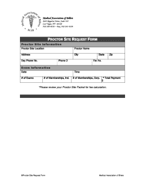 Proctor Site Request Form