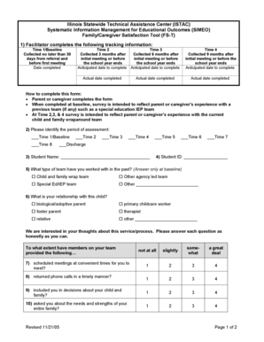 Family/Caregiver Satisfaction Tool