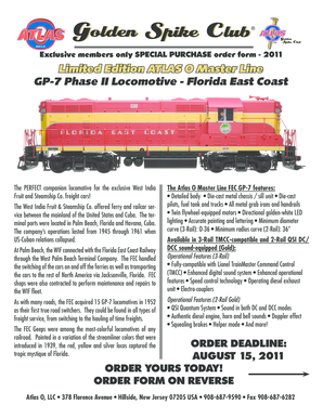 Atlas O Master Line GP-7 Locomotive Order Form