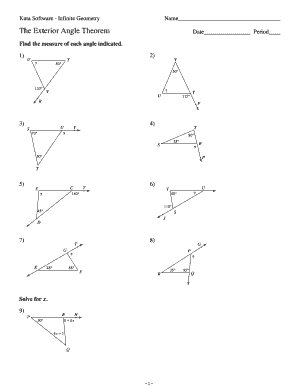 Geometry Worksheet