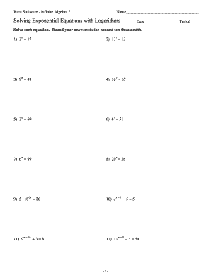 Algebra 2 Worksheet