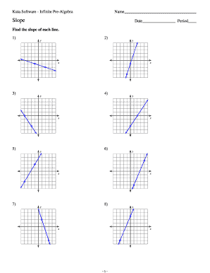 Pre-Algebra Slope Worksheet