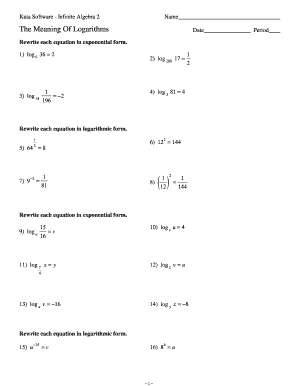 Algebra 2 Logarithm Worksheet