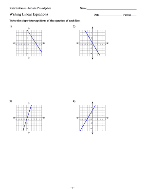 Writing Linear Equations Worksheet
