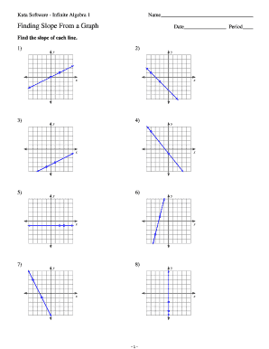 Algebra 1 Slope Worksheet