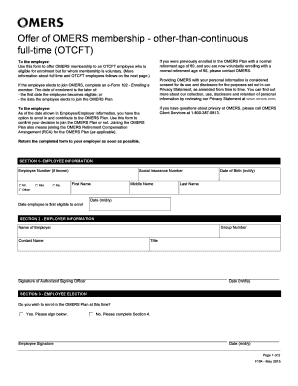 OMERS Membership Offer for OTCFT Employees