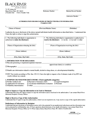 Authorization for Disclosure of Protected Health Information