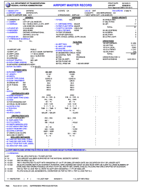 FAA Airport Master Record Form