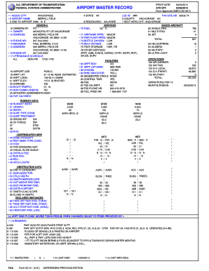 FAA Airport Master Record Form 5010-1