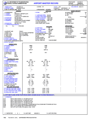 FAA Airport Master Record Form 5010-1