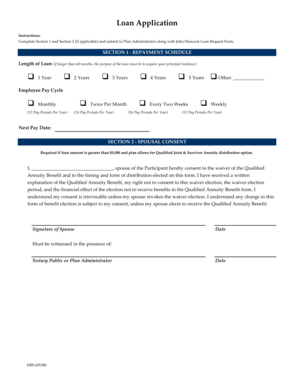 John Hancock Loan Request Form