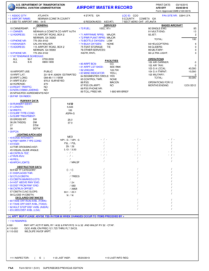 FAA Airport Master Record Form