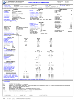 FAA Airport Master Record Form