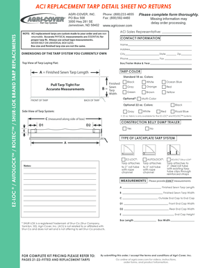 Grain Cart Box Detail Form