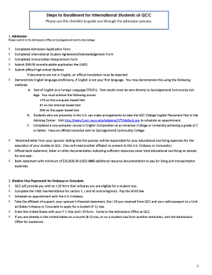 International Student Admission Application