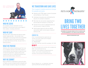 Pets for Patriots Donation Form