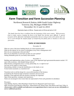 Farm Transition and Farm Succession Planning - Michigan State ...