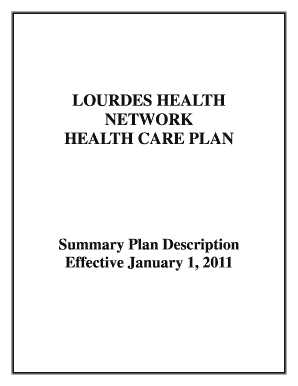 LOURDES HEALTH NETWORK HEALTH CARE PLAN