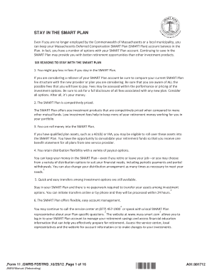 Massachusetts Deferred Compensation SMART Plan Distribution Form