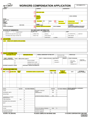 Workers Compensation Application Form