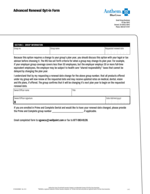 Small Group Business Renewal Opt-in Form
