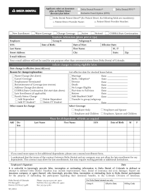 Delta Dental Enrollment Form