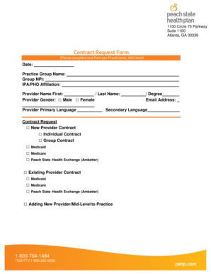 Contract Request Form