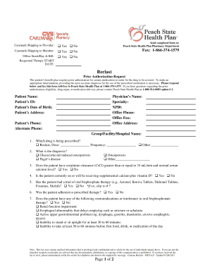 Reclast Prior Authorization Request