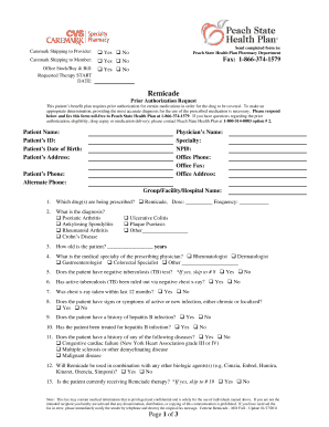 Remicade Prior Authorization Request