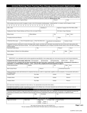 United Refining Fleet Fueling Plus Charge Card Account Application