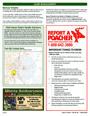 Wildlife Management and Reporting Guidelines